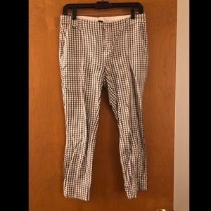 Anthropologie Gingham Skinny Pants